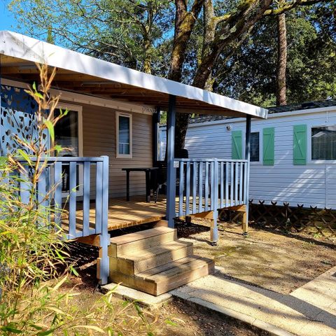 Stacaravan 6 personen - Comfort 22-28m² - 2 kamers - overdekt terras + TV