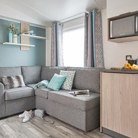 Stacaravan 8 personen - Comfort 24-34m² - 3 kamers - overdekt terras + TV