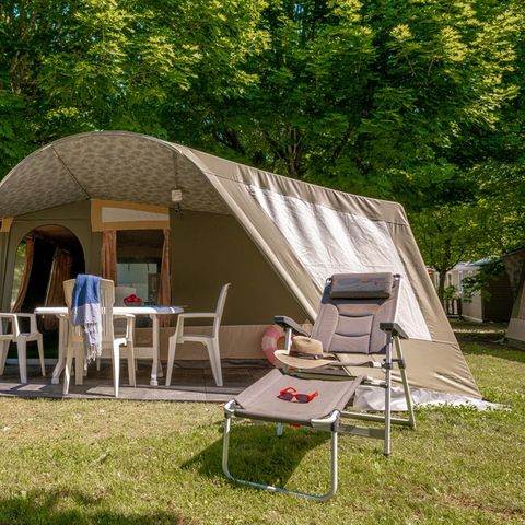 Tent 6 personen - Natuurtent - 2 slaapkamers (geen sanitair)