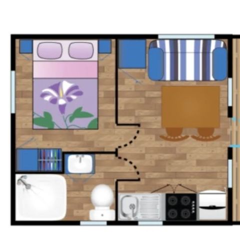 Stacaravan 2 personen - CURAÇAO*** 2 personen