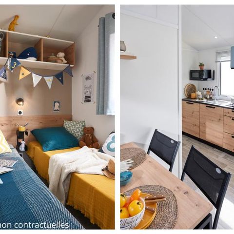 Stacaravan 4 personen - Huisje Aubépine