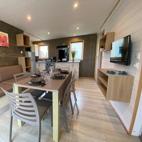 Chalet 7 personen - PREMIUM 50m² (3 kamers) + terras + TV + LV + Plancha + Airconditioning