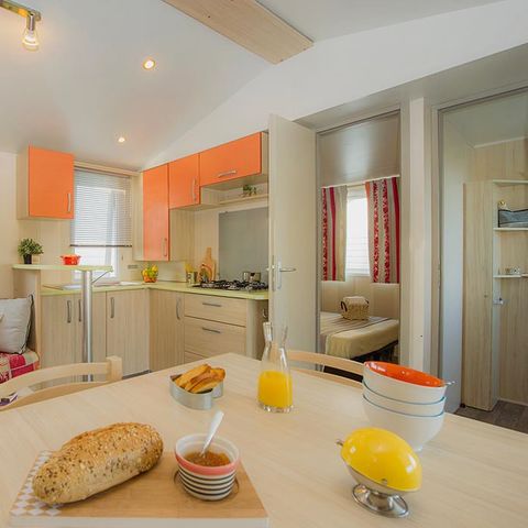 Stacaravan 6 personen - Stacaravan | Comfort | 2 Slaapkamers | 4/6 Pers. | Single terras