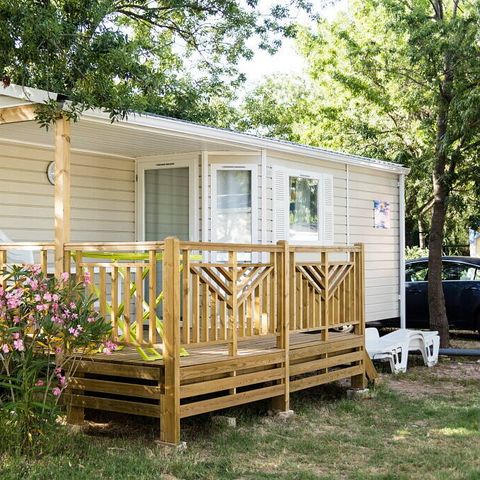 Stacaravan 4 personen - Stacaravan | Comfort | 2 Slaapkamers | 4 Pers. | Single terras