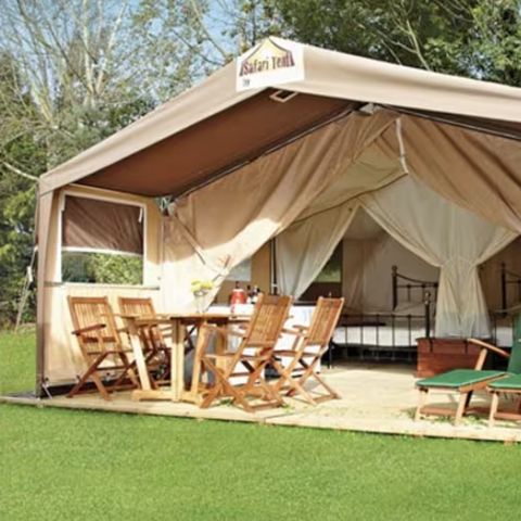 Tent 6 personen - Safaritent | 2 slaapkamers | 5/6 personen | Enkel terras | Geen badkamer