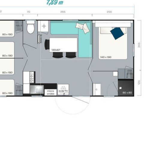 Stacaravan 6 personen - super titania 3