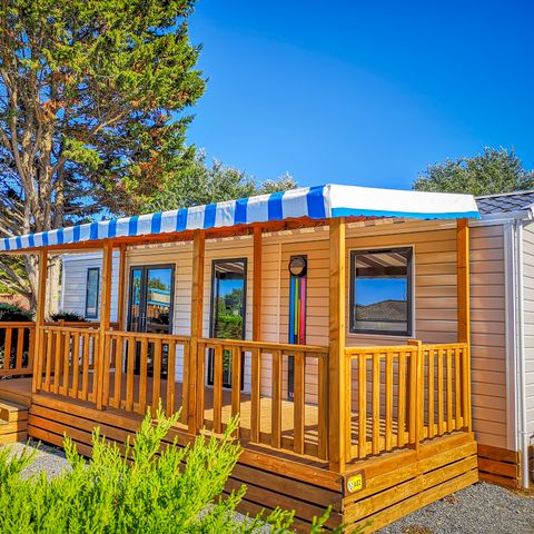 Stacaravan 6 personen - Stacaravan 2 slaapkamers 4/6 pers Half overdekt terras TV