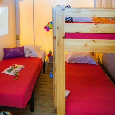 Glampingtent 5 personen - Junior bungalow voor 5 personen 2 kamers 20m² (20m²)