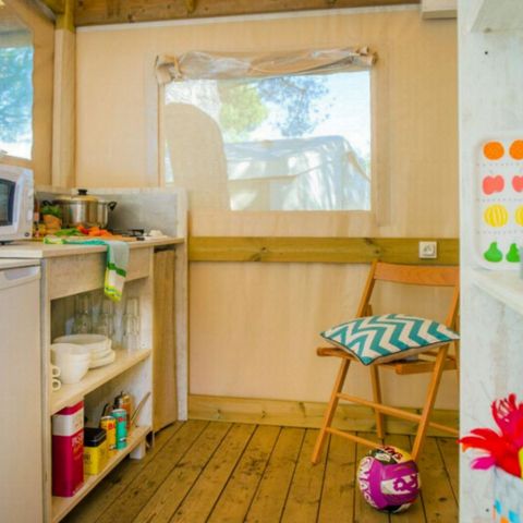 Glampingtent 5 personen - Junior bungalow voor 5 personen 2 kamers 20m² (20m²)