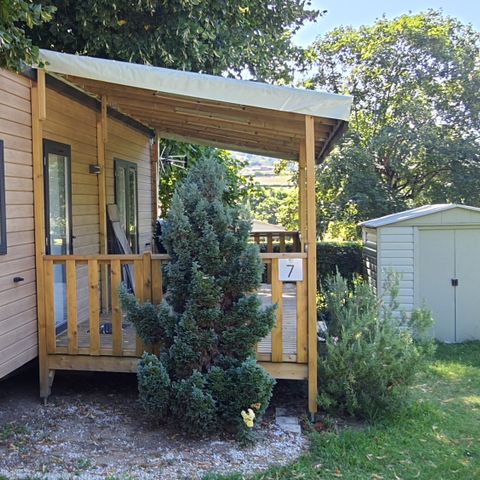 Stacaravan 4 personen - Premium 33m² - 2 kamers - overdekt terras