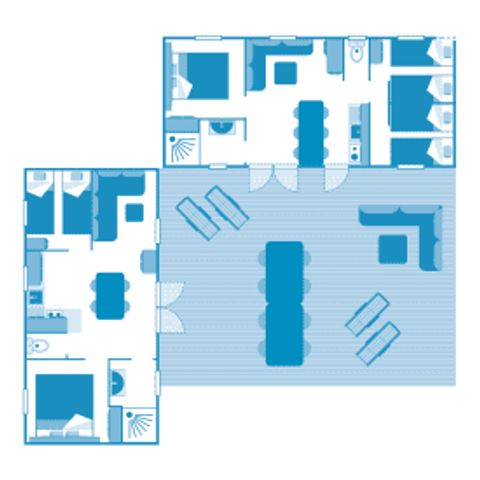 Stacaravan 10 personen - Cottage VRIENDEN 10p 5ch ****