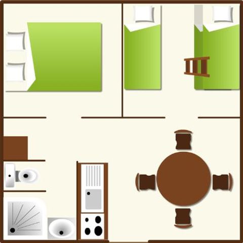 Glampingtent 5 personen - 25m² Bengaalse bungalowtent