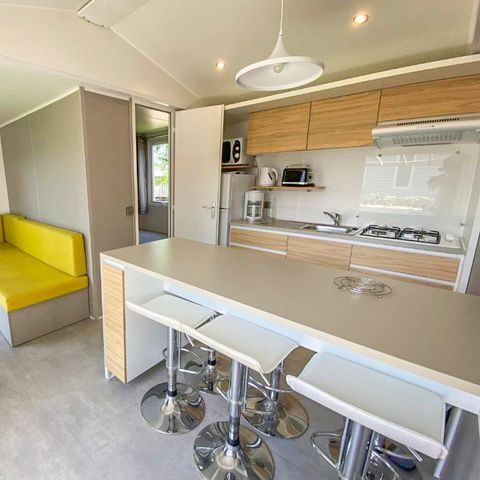 Stacaravan 6 personen - Stacaravan 2 slaapkamers 4/6 pers Half overdekt terras TV