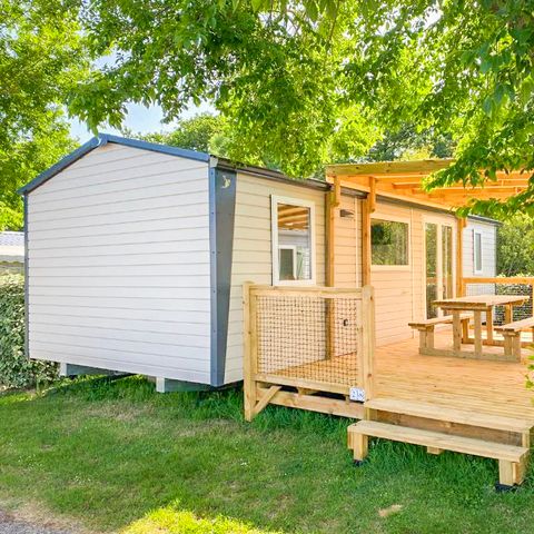 Stacaravan 6 personen - Stacaravan 2 slaapkamers 4/6 pers Half overdekt terras TV