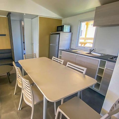 Stacaravan 6 personen - Stacaravan 2 slaapkamers 4/6 pers Half overdekt terras TV