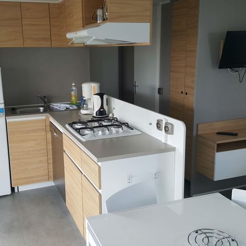 Stacaravan 6 personen - Stacaravan 3 slaapkamers 2 badkamers - straatkant