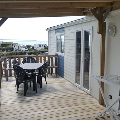 Stacaravan 4 personen - Stacaravan met 2 slaapkamers - uitzonderlijk uitzicht op zee - 2e en 3e rij