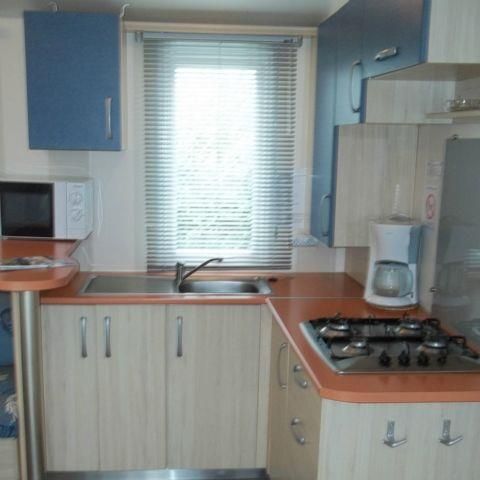 Stacaravan 6 personen - Comfort stacaravan TITANIA 30m² - 3 kamers + 15m² halfoverdekt terras