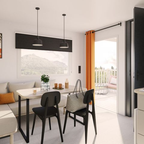 Stacaravan 5 personen - Stacaravan DOHA Confort -2 slaapkamers