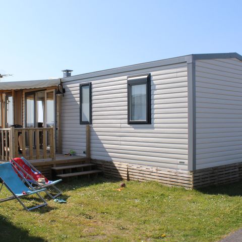 Stacaravan 4 personen - Stacaravan Premium HORIZON 40m² - 2 kamers + halfoverdekt terras 15m² - Zeezicht