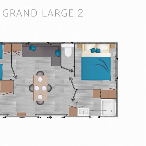 Stacaravan 5 personen - Premium Groot 4/5 Pers 2 B 30m2