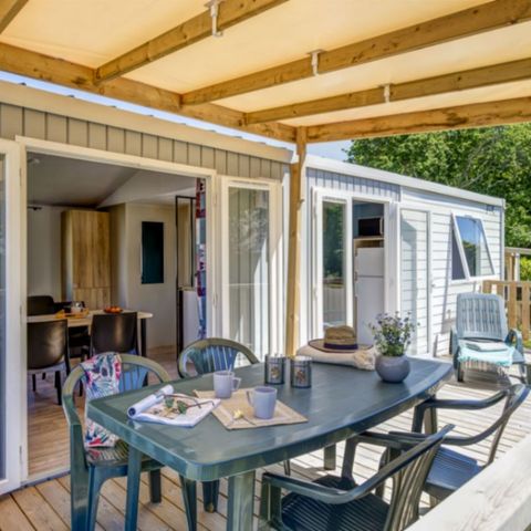 Stacaravan 8 personen - Premium Caraïbes - 6/8Pers 3Ch 2Sde 40m2
