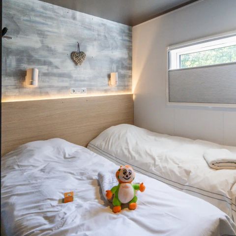 Stacaravan 6 personen - Sunêlia Luxe Taos 3 kamers / 2 badkamers 40m² - TV - LV - Overdekt terras - Linnen voorzien