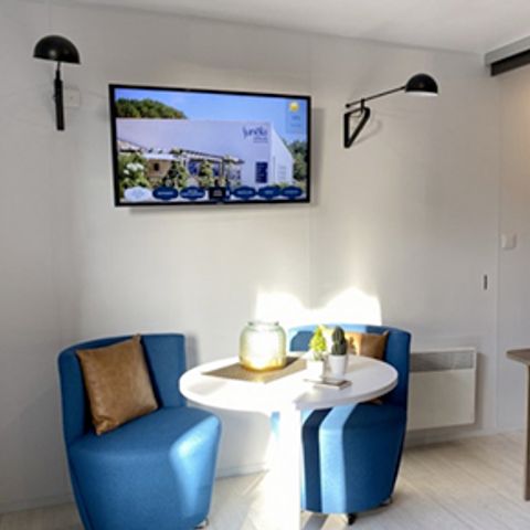 Stacaravan 2 personen - Sunêlia Luxe Taos 1 kamer 27m² - TV - Overdekt terras - Linnen inbegrepen