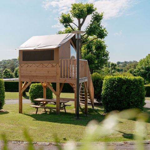 Accommodatie 2 personen - Natuurtent op palen Standaard 7,2 m² - zonder sanitair