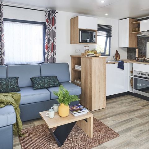 Stacaravan 4 personen - Stacaravan Premium 32 m² - (2 kamers - 4 pers) + terras