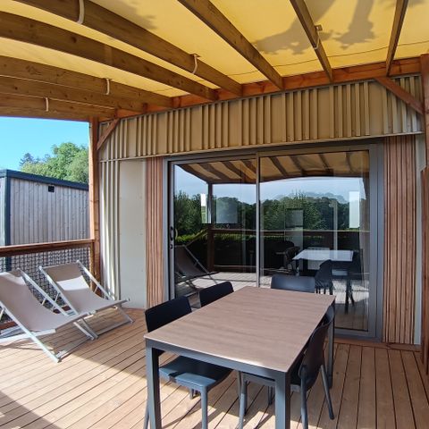 Stacaravan 2 personen - NIEUW //Premium 20m² (1bed-2p) + overdekt terras