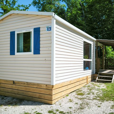Stacaravan 4 personen - Standaard 32m² - 2 kamers + 12m² overdekt terras