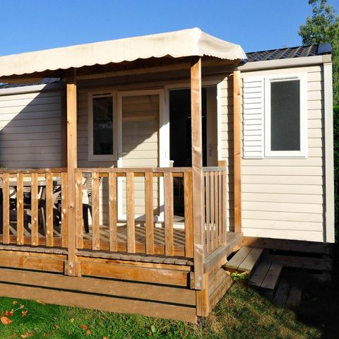 Stacaravan 4 personen - ALOHA 25m² - 2 kamers + overdekt terras
