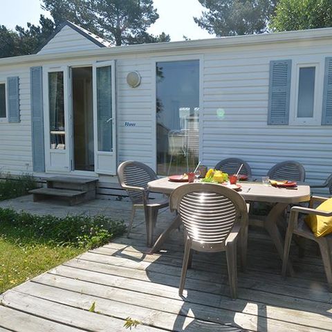 Stacaravan 4 personen - FLORES 31m² - 2 kamers + terras