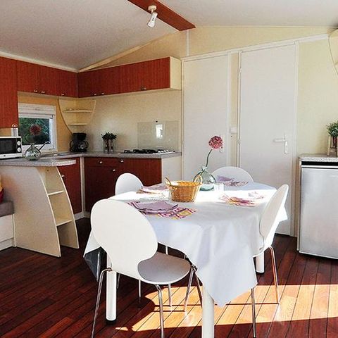 Stacaravan 4 personen - FLORES 31m² - 2 kamers + overdekt terras