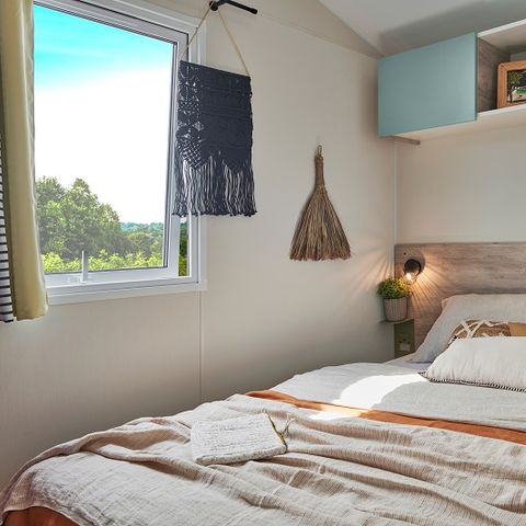 Stacaravan 6 personen - "BAHIA MODULO Confort +" - 27m² - 4/6 personen - 2 kamers - Overdekt terras