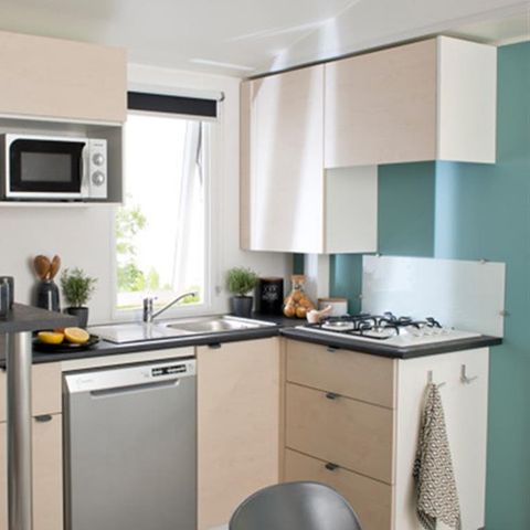 Stacaravan 8 personen - SMALA 38m² - 4 kamers + overdekt terras