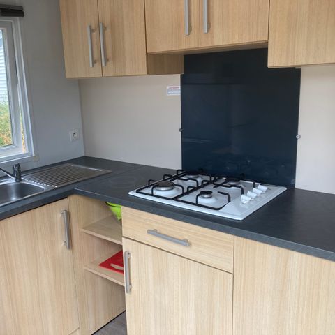 Stacaravan 2 personen - 08-Mobil-Home Confort 32m2 (2bed - 2/6 pers.) + TV + Airconditioning - prijs voor 2 personen