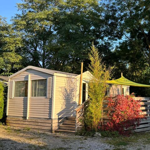 Bungalow 2 personen - 14-Bungalow du Gorguet 40m2 (2ch -2/6pers.) + Jaccuzzi + Opgemaakte bedden + handdoek + drankkit + TV - prijs voor 2 personen