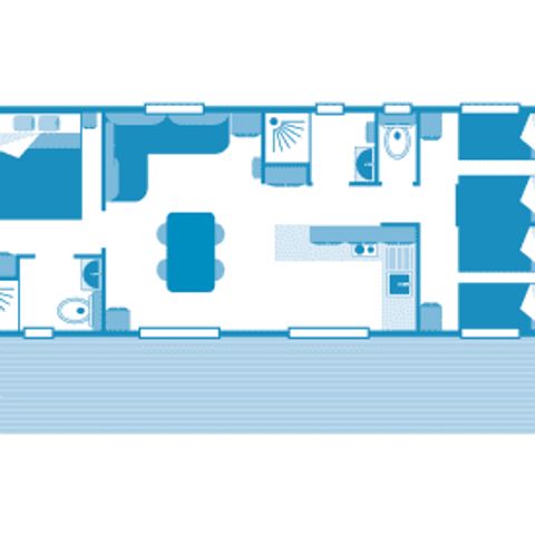 Stacaravan 6 personen - Huisje 6p 3ch ****
