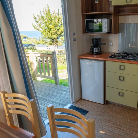 Stacaravan 2 personen - Comfort stacaravan - 16 m² - 1 slaapkamer zeezicht