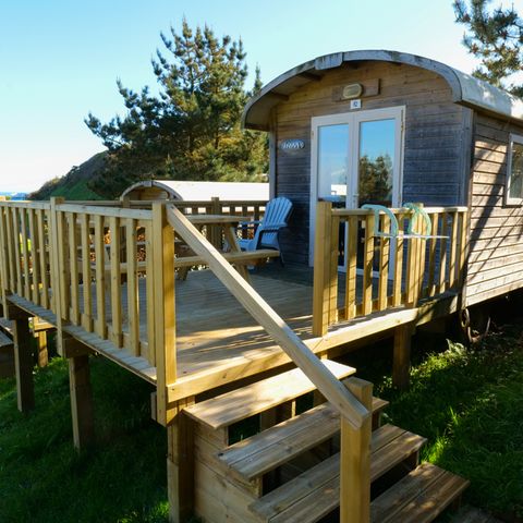 Tiny House 4 personen - Roulotte - 20 m² - 2 slaapkamers - Zeezicht
