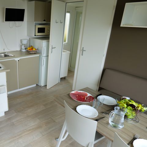 Stacaravan 4 personen - Comfort - 25 m² - 2 slaapkamers - Zeezicht