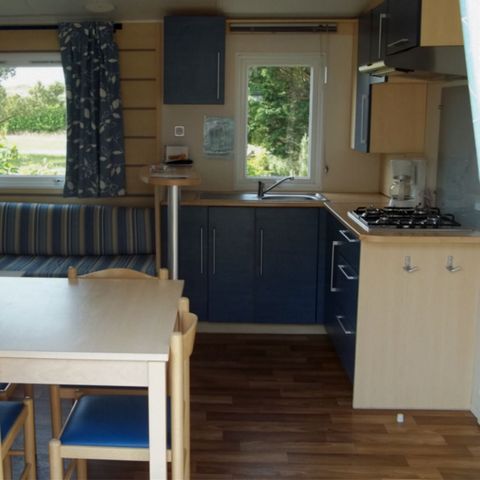 Stacaravan 6 personen - MOBIL HOME CONFORT SAM gaskookplaat koelkast vaatwasser televisie