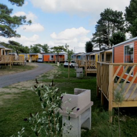 Stacaravan 4 personen - MOBIL HOME CONFORT DIM gaskookplaat koelkast vaatwasser televisie
