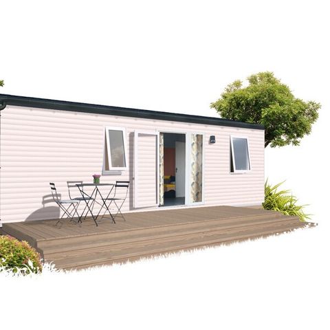 Stacaravan 4 personen - MOBIL HOME CONFORT SAM gaskookplaat televisie koelkast vaatwasser