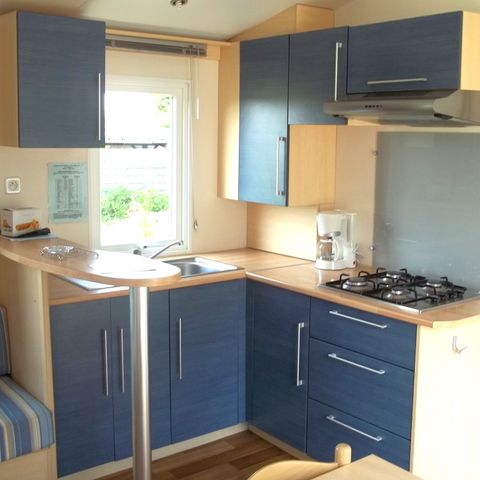 Stacaravan 6 personen - 3 slaapkamers - TV - BBQ