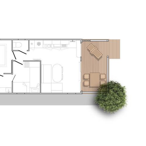 Stacaravan 4 personen - Confort Plus 2 slaapkamers