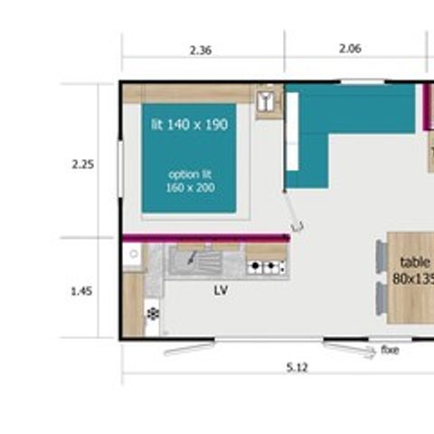 Stacaravan 6 personen - OPALIA