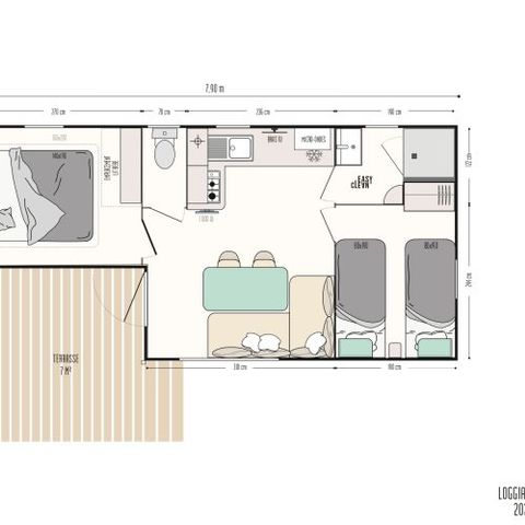 Stacaravan 4 personen - Creool 32m² (32m²)